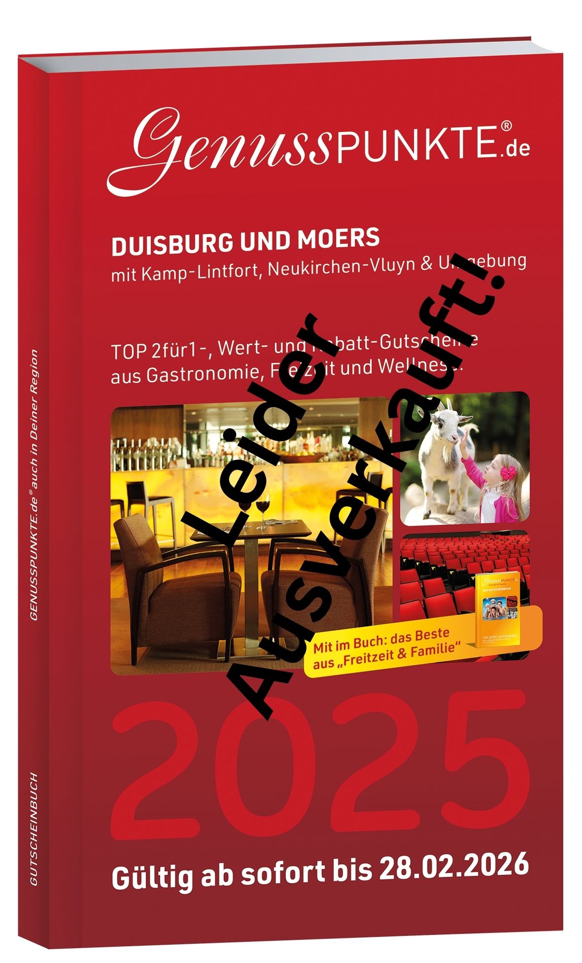 Gutscheinbuch Genusspunkte Duisburg, Moers mit Kamp-Lintfort und Neukirchen-Vluyn 2025 gültig bis 28.02.2026
