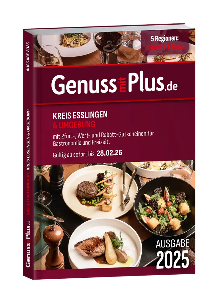 Gutscheinbuch Genuss mit Plus Kreis Esslingen 2025 sofort gültig bis 28.02.2026 