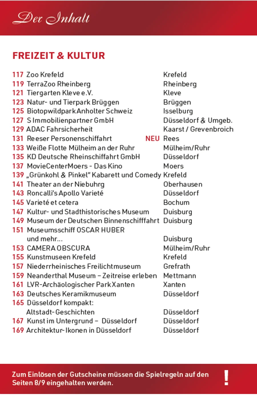 Gutscheinbuch Duisburg, Moers mit Kamp-Lintfort und Neukirchen-Vluyn 2027