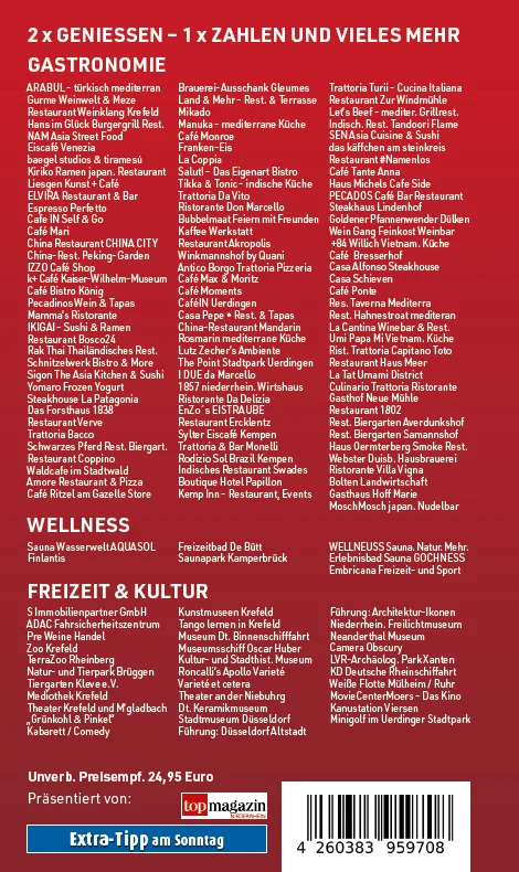 Gutscheinbuch Krefeld mit Kreis Viersen 2027