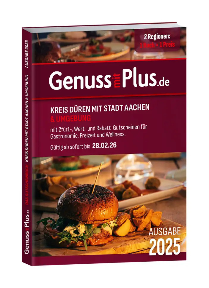 Gutscheinbuch Genuss mit Plus Kreis Düren mit Stadt Aachen 2025