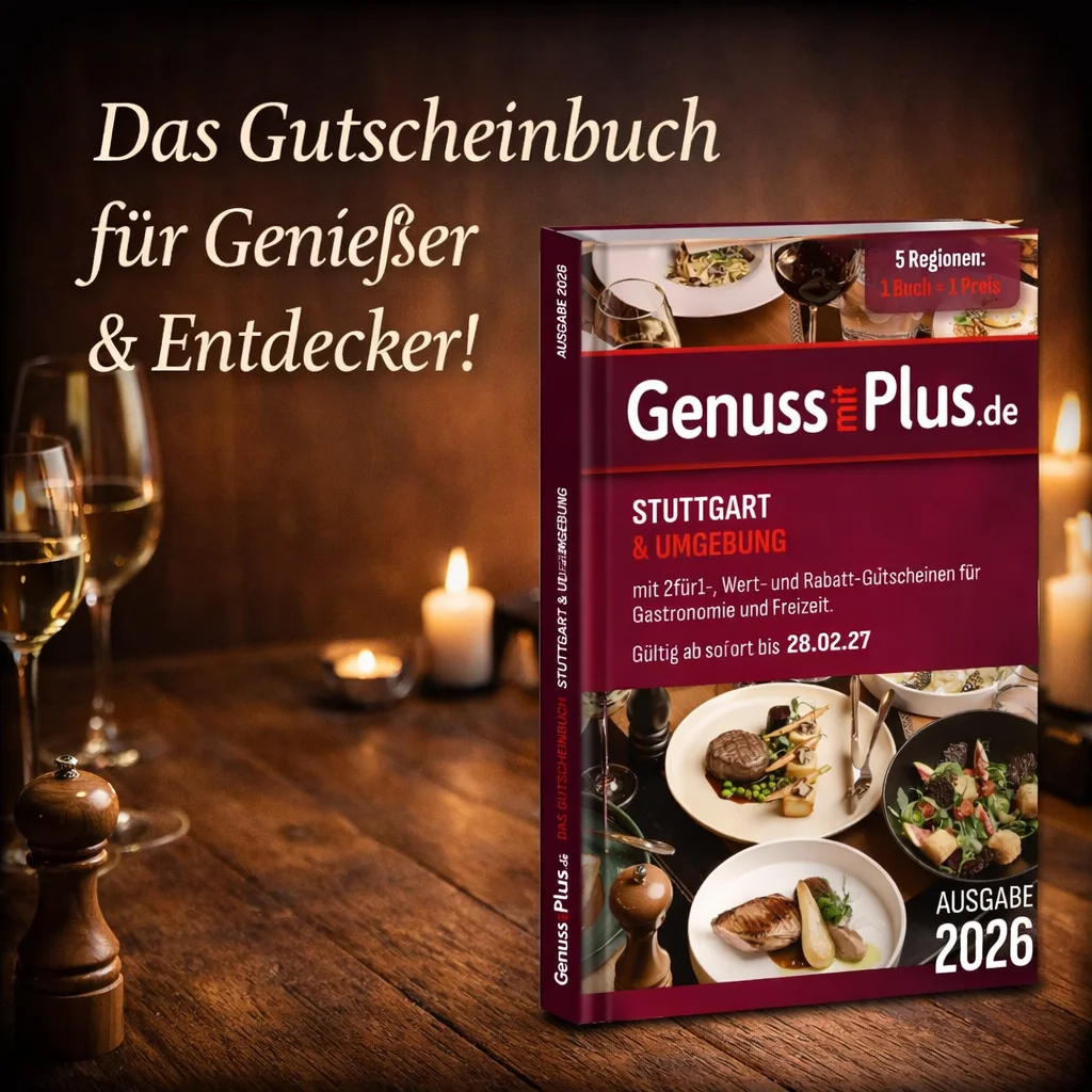 Gutscheinbuch Genuss mit Plus Stuttgart - Ausgabe 2026
