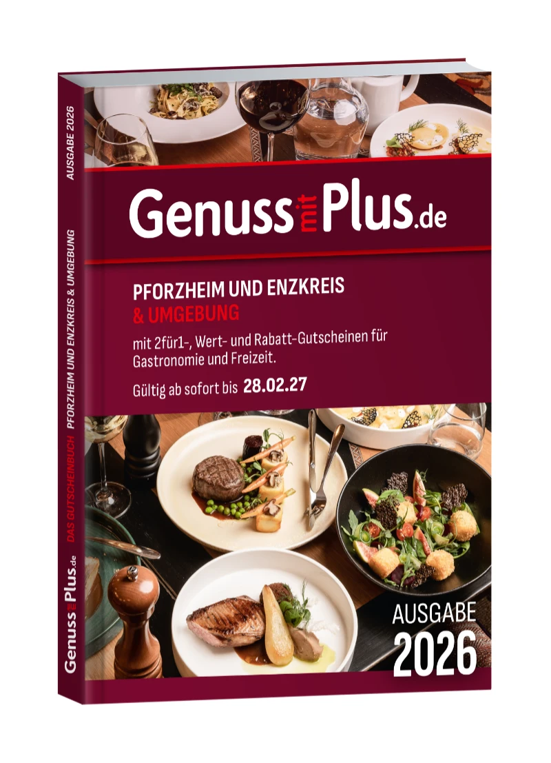 Gutscheinbuch Genuss mit Plus Pforzheim und Enzkreis - Ausgabe 2026