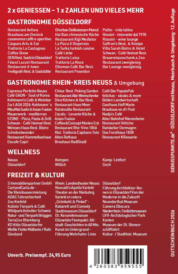 Gutscheinbuch Düsseldorf 2026